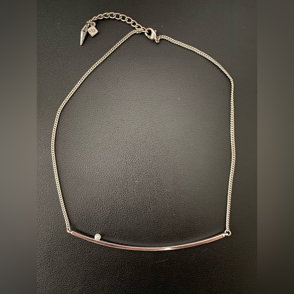 Silver Jenny Bird Necklace with Pearl Detail